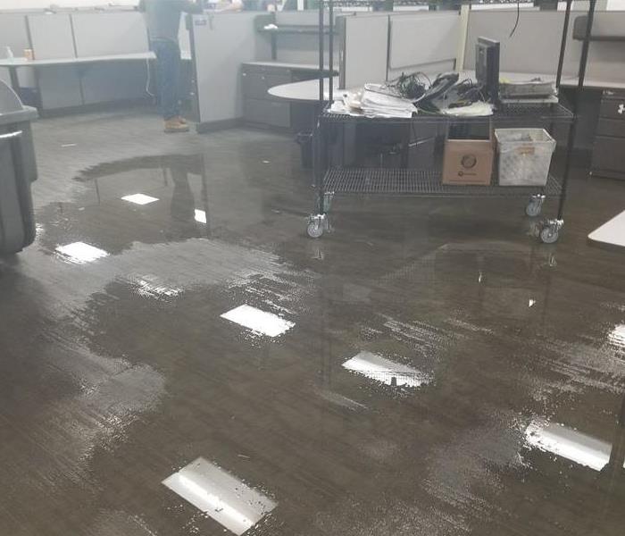 Water Damage Before in an Office in Butler, PA